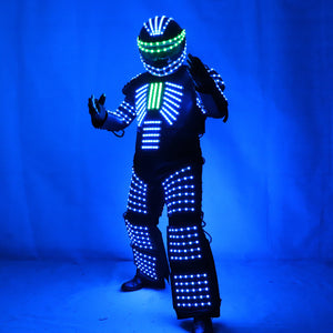 Traje de robot LED Ropa de robot DJ Traje Party Show Trajes luminosos para bailarín Fiesta Performance Electronic Music Festival DJ Show
