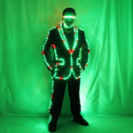 Carica l&#39;immagine nel visualizzatore di Gallery, Giacca a LED digitale a colori per il controllo remoto Giacca per hosting di bar, abito da uomo Costume Tron da sposa
