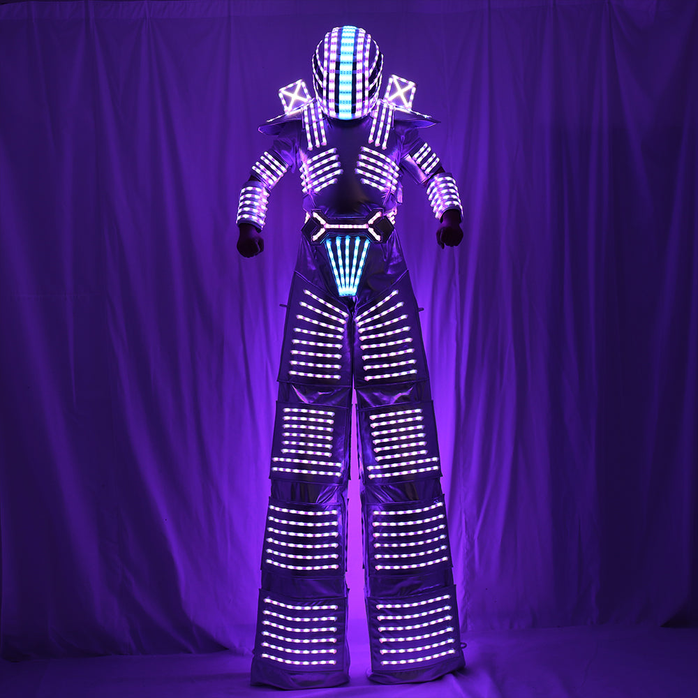 Traje De Robot LED Laser Suit Costume Clothing Used with High Heel Predator Led Costume