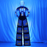 تحميل الصورة في عارض المعرض ،Full Color Pixel  Stilts Walker  LED Suit  LED Robot Costume Clothes Helmet Laser Gloves CO2 Gun Jet Machine
