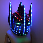 Load image into Gallery viewer, LED Helmets Fashion Luminous Flashing Marquee Glowing Helmet Waterfall Flow LED Robot Helmet Suits Accessories
