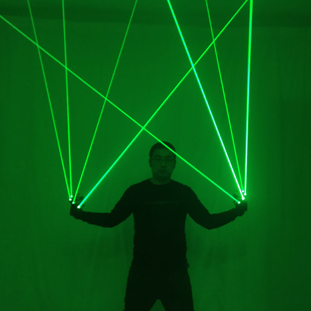 EsMX Guantes láser verdes de alta calidad Club Club Club Club baile cantante baile utilería DJ robot guante
