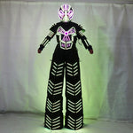 Carica l&#39;immagine nel visualizzatore di Gallery, Traje De Robot LED Stilts Walker robot LED Costume Abbigliamento Evento Kryoman Costume Led Disfraz De Robot
