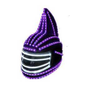 RGB LED Helm Monster Luminous Hat Tanzkleidung DJ Helm für Performances LED Robot Performance Party Show