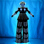 Charger l&#39;image dans la galerie, Femmes Robot Suit LED Stilt Jupe Kryoman Robot Suit Événement Trajes De Utilisé avec des gants laser
