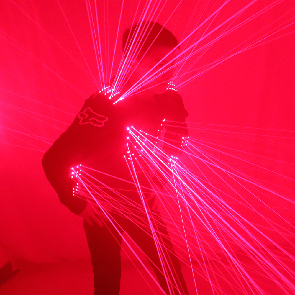 Chaqueta láser rojo ropa LED, láser robot traje láser hombre trajes para los artistas del club nocturno