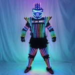 Carica l&#39;immagine nel visualizzatore di Gallery, Robot a LED a colori completo Suit Colorous Luminous Glowing Wears Dancing Costumes Model Show Dress Clothe DJ Bar Performance

