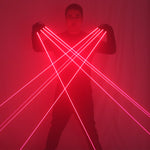 Load image into Gallery viewer, Quality DJ Club 4 Pcs 650nm 100mw Red Laser Glow Gloves for LED Luminous Costumes Show
