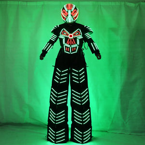 Traje De Robot LED Stilts Walker LED Light Robot Costume Clothing Event Kryoman Costume Led Disfraz De Robot
