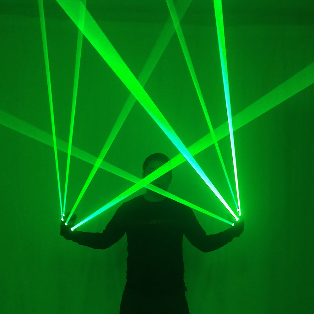 EsMX Guantes láser verdes de alta calidad Club Club Club Club baile cantante baile utilería DJ robot guante