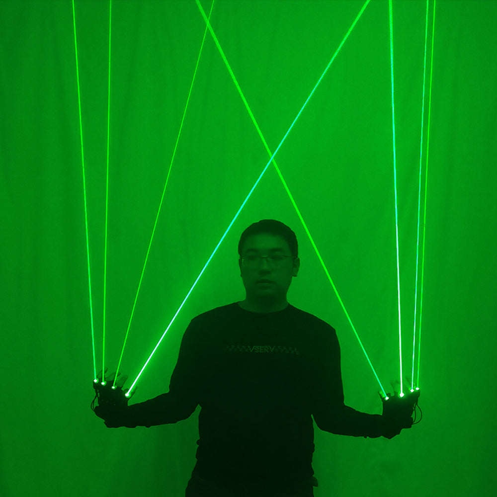 Guanti laser DJ di alta qualità Guanti laser da discoteca per feste da bar, cantanti da ballo per bar verdi