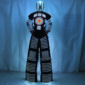 LED Light Robot Costume Vêtements Traje De Robot LED Stilts Walker Suit Jacket Event Kryoman Costume