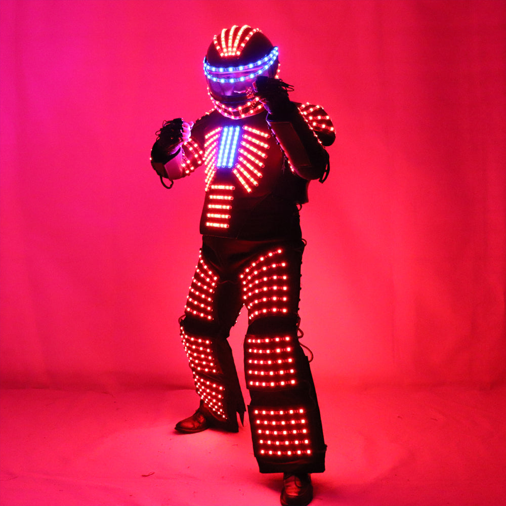 LED Robot Costume Robot Abbigliamento DJ Traje Party Show Abiti luminosi per ballerini Party Performance Festival di musica elettronica DJ Show
