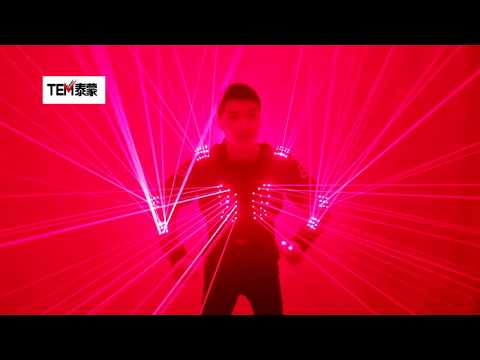 Gilet LED rosso Abbigliamento LED, costume robot laser Costumi uomo laser per artisti di night club