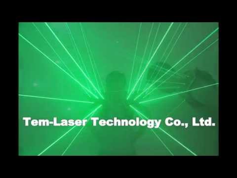 خضراء ليزر دعوى LED سترة مضيئة صدرية 532nm قفازات ليزر خضراء نظارات لعرض الليزر