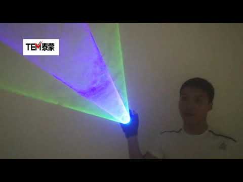 I guanti di Rotazione di Cannone Laser Portatili Verdi azzurri hanno CONDOTTO la Mostra di Laser di Partito di Dancing Club Pub di DISC-JOCKEY di luce di palma gyro