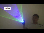Carica e avvia il video nel visualizzatore di galleria, I guanti di Rotazione di Cannone Laser Portatili Verdi azzurri hanno CONDOTTO la Mostra di Laser di Partito di Dancing Club Pub di DISC-JOCKEY di luce di palma gyro
