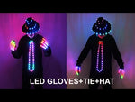 Load and play video in Gallery viewer, LED Blinking Sequin Jazz Hat Cap Bow Tie Wear Props Easter Wedding Birthday Party Ramadan Decoration
