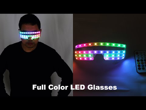 Full Color Punk LED Glowing  Mask Rave Glasse Glasses Goggles EDM Party DJ Stage Laser Show
