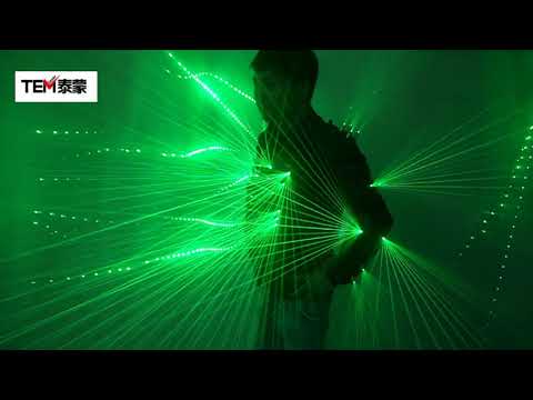 Le gilet à laser vert a MENÉ le laser de vêtements va aux costumes d'homme à laser pour les artistes de boîte de nuit