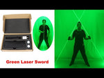 تحميل وتشغيل الفيديو في عارض المعرض ،Mini Dual Direction Green Red Bule Laser Sword For Laser Man Show
