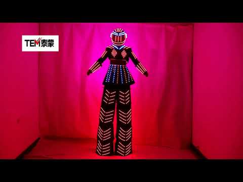 Frauen Roboter Anzug LED Stelzenrock Kryoman Roboter Anzug Event Trajes De verwendet mit Laserhandschuhen