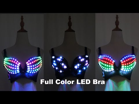 Full Color Laser LED Bra Colorful Shoulder Dance Costumes Luminous