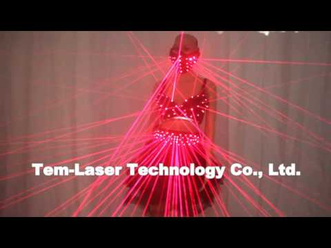 Rosso LED Abbigliamento Laser Suits Laser Bra Sexy Ragazza Laser Occhiali per Night Performers