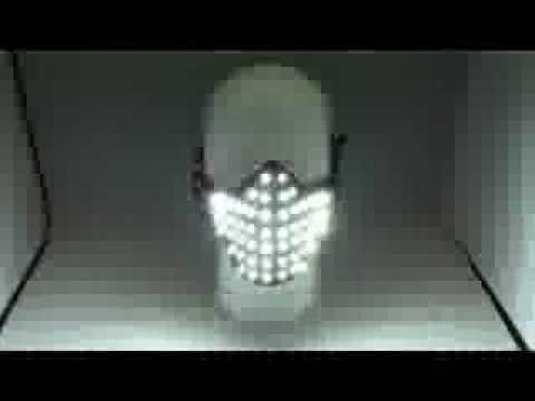 Masques lumineux rougeoyants Hero Face Guard PVC Masquerade Party Halloween Birthday Masques LED