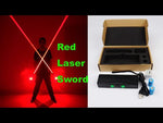 Load and play video in Gallery viewer, Dual Direction Red Laser Sword for Laser Man Show Big Beam Double Headed Laser Stage Performance Props

