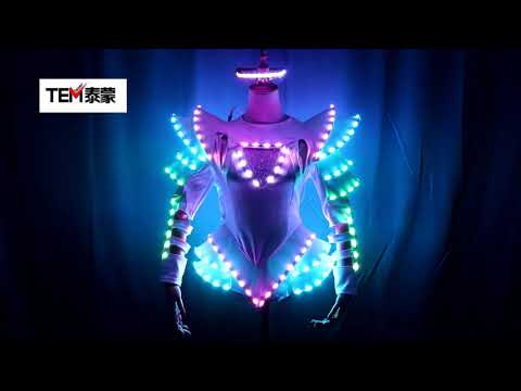 LED Femme Guerrier Suits Costume Lumineux Costume Vêtements pour femmes  Salle de bal Danse Dress Chine Accessoires – temlaser