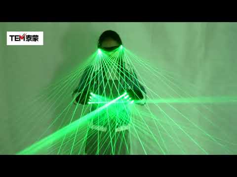 2 In 1 Mehrzeilige grüne Laserhandschuhe LED-Laserhandschuhe Leuchtgläser, für LED-Roboteranzug Leuchtkleid Bar Party Music Festiv – temlaser.net