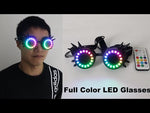Load and play video in Gallery viewer, Pixel Pro LED Goggles Kaleidoscope Lenses Over 350 Modes Intense Lights
