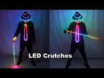 Laden und Abspielen von Videos im Galerie-Viewer,LED Costume Clothes Suit Light Up Belly Dancing Flashing White Canes Women Men Jazz Dance for Stage Performance Party As Gift
