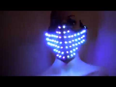 Colorful LED Masques de Héros Face à la Garde de PVC de la Mascarade de Halloween Anniversaire LED Masques