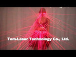 Load and play video in Gallery viewer, Fashion Red Laser Luminous Sexy Lady Bra Laser Show Stage Costumes for Singer Dancer Nightclub Performers
