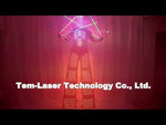 Carica e avvia il video nel visualizzatore di galleria, Traje LED Costume Robot Led Vestiti Palafitte Walker Costume LED Vestito Costume Casco Laser Guanti di CO2 Jet Macchina
