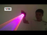 Charger et lire la vidéo dans la visionneuse de la Galerie, Gants laser bleu vert rouge pour DJ Dancing Club True Blue Rotating LED Gants Light Pub Party Laser Show
