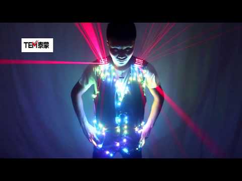 Mode Gilet Laser Rouge Laserman LED Gilet Costumes Vêtements Costumes de Scène Pour Danseur Chanteur Pour les Artistes de Discothèque