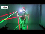 تحميل وتشغيل الفيديو في عارض المعرض ،LED Robot Costumes ملابس LED Lights المرحلة المضيئة أداء الرقص عرض فستان للنادي الليلي
