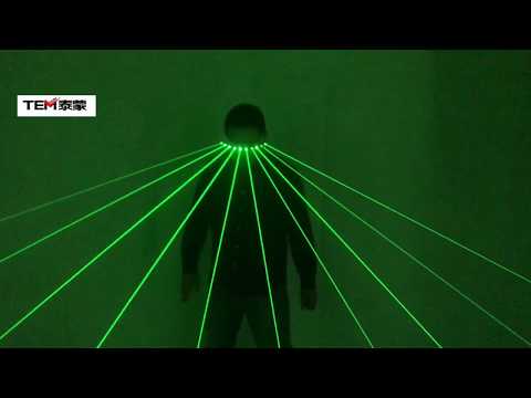532nm Green Laser Occhiali Per Pub Club DJ Show Con Occhiali 10Pcs Green LED Occhiali da sole
