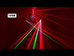 Cargar y reproducir el video en el visor de la galería, LED Robot se adapta a Robot Traje David Guetta LED Robot Traje con guantes de casco láser iluminado Kryoman Robot Led Stilts Ropa
