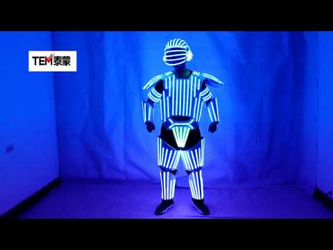 Nachtclub LED Roboter Kostüme Kleidung LED Anzug Lichter leuchtenden Bühne Tanz Performance Show Kleid